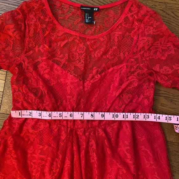 BRAND NEW Maternity (or not) Red Lace dress, Size Small - Picture 6 of 8
